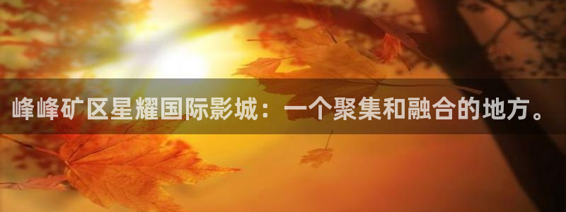 u8国际网站前言：峰峰矿区星耀国际影城：一个聚集和融合的地方。